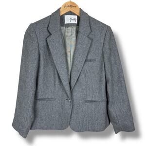 Vintage Gentry Wool Blazer Gray 10 Made in USA Classic Union Made EUC Timeless